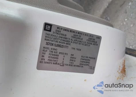 2008 GMC Sierra 1500 Sle1 из США, поврежденный, VIN 3GTEK13J88G251771